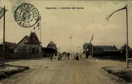 CPA Deauville Calvados, L'entrée des bains