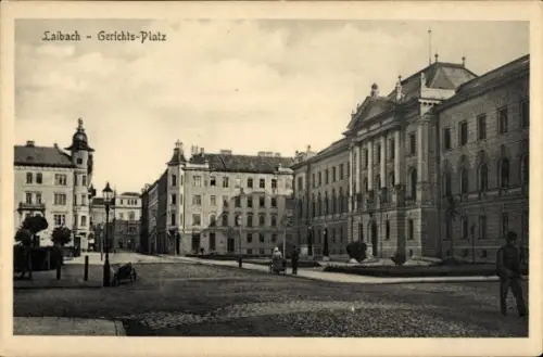 Ak Ljubljana Laibach Slowenien, Gerichtsplatz