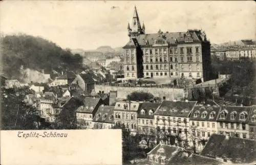 Ak Teplice Šanov Teplitz Schönau Region Aussig, Teilansicht
