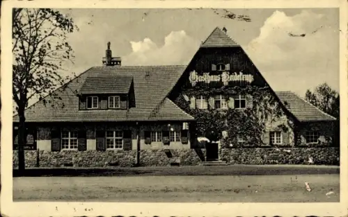 Ak Dzikowo Heidekrug Gubin Guben Ostbrandenburg, Waldgasthaus und Pension, Inh. W. Kaelberlah