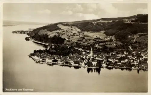 Ak Steckborn Kt. Thurgau Schweiz,  Ortsansicht, Kirchturm