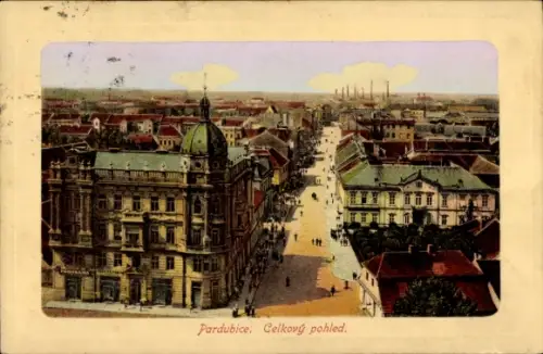 Ak Pardubice Pardubitz Stadt,  Celkový pohled
