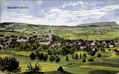 Ak Dielsdorf Kanton Zürich, Gesamtansicht