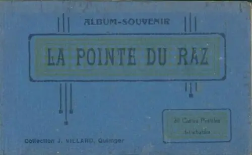 20 Ak im Umschlag La Pointe du Raz, Album Souvenir, Collection J. Villard