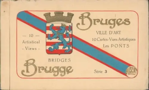 10 Ak im Umschlag Bruges Brügge Flandern Westflandern, Serie 3