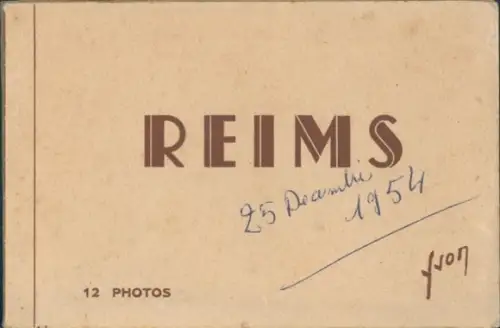 12 Ak bim Umschlag Reims Marne, 25 Dezember 1954