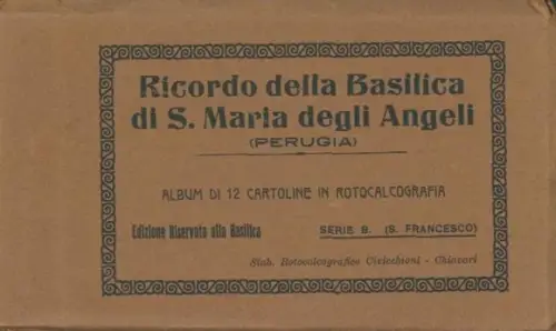 12 Ak im Umschlag Perugia Umbria, Ricordo della Basilica di S. Maria degli Angeli, Serie B.