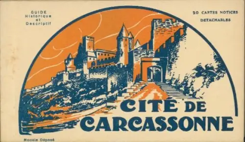 20 Ak  im Umschlag Cite de Carcassonne, Edition Michel Jordy