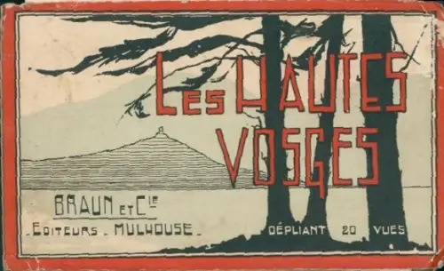20 Ak im Umschlag Les Hautes Vosges, von Braun & Cie