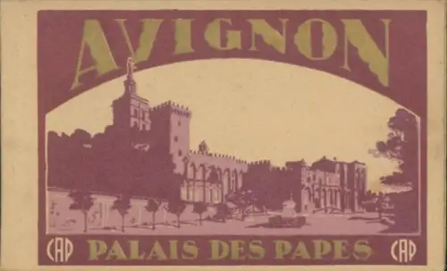 18 Ak im Umschlag Avignon Vaucluse, Palais des Papes, Edition M. Vassel