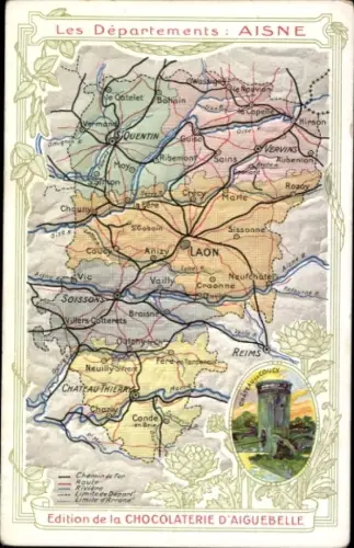 Landkarten CPA Les Departments, Aisne, Chocolaterie d'Aiguebelle