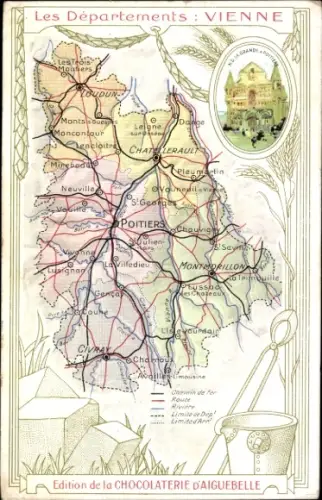 Landkarten CPA Les Departments, Vienne, Chocolaterie d'Aiguebelle