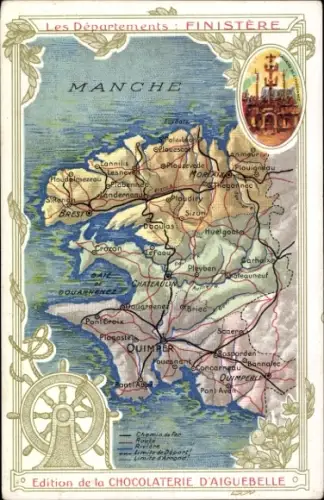 Landkarten CPA Les Departments, Finistère, Chocolaterie d'Aiguebelle