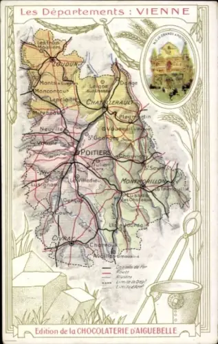 Landkarten CPA Les Departments, Vienne, Chocolaterie d'Aiguebelle