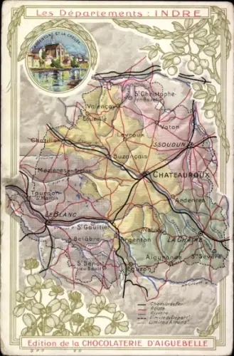 Landkarten CPA Les Departments, Indre, Chocolaterie d'Aiguebelle