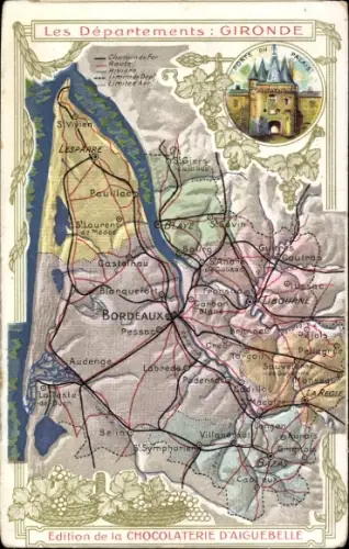 Landkarten CPA Les Departments, Gironde, Chocolaterie d'Aiguebelle