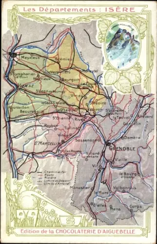 Landkarten CPA Les Departments, Isère, Chocolaterie d'Aiguebelle