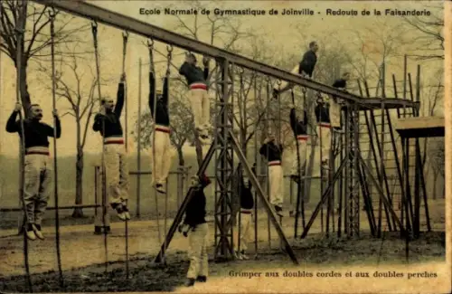 Ak Joinville Val de Marne, École Normale de Gymnastique, Grimper aux doubles Cordes