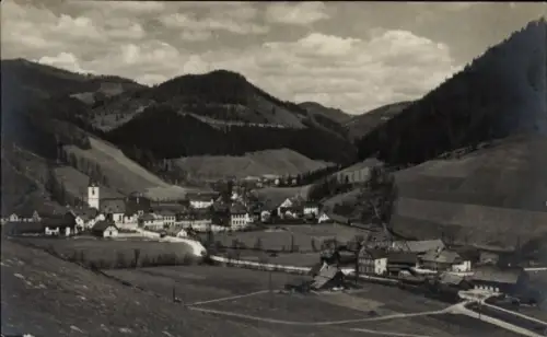 Ak Veitsch Steiermark, Totalansicht der Ortschaft im Mürztal