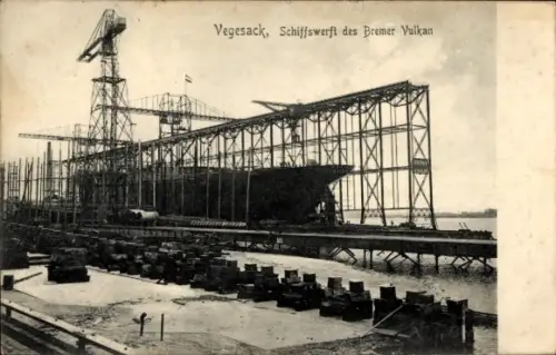 Ak Vegesack Hansestadt Bremen, Schiffswerft des Bremer Vulkan