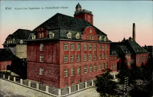 Ak Kiel, Kaiserliche Ingenieur-Schule und Deckoffizier-Schule