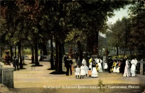 Ak Cuernavaca Mexiko, Parkspaziergang