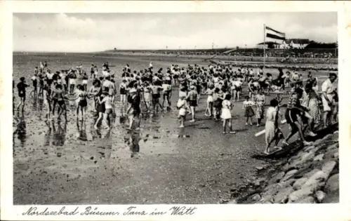 Ak Nordseebad Büsum,  Tanz im Watt