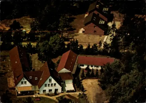 Ak Maschen Seevetal in Niedersachsen, Altenpension Falkenhof, Luftaufnahme