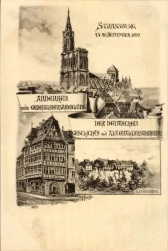 Künstler Ak Strasbourg Straßburg Elsass Bas Rhin, Kirche, Odilienberg, Römkerzell