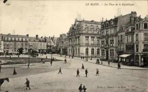 Ak Le Mans Sarthe,  La Place de la République, ND Phot