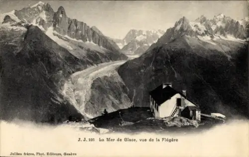 Ak La Flégère Chamonix Mont Blanc Haute Savoie, La Mer de Glace, Gletscher, Schutzhütte