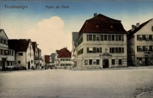 Ak Feuchtwangen in Mittelfranken,  Partie am Markt