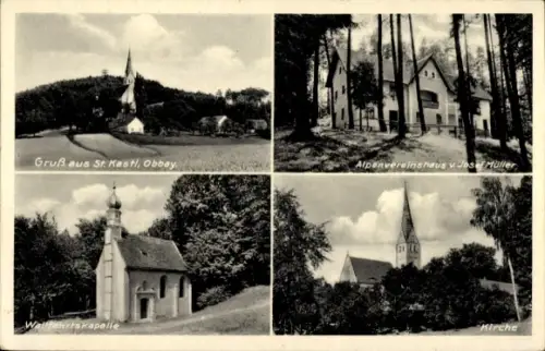 Ak Kastl in der Oberpfalz, Alpenvereinshaus von Josef Müller, Wallfahrtskapelle, Kirche