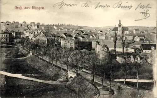 Ak Illingen an der Saar, Gesamtansicht