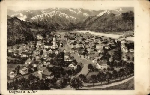 Ak Lenggries in Oberbayern, Brauneck, Lenggries a. d. Isar