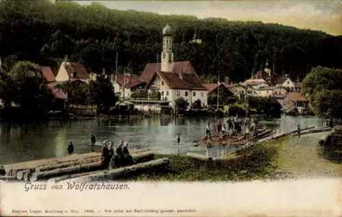 Ak Wolfratshausen in Oberbayern, Ortsansicht