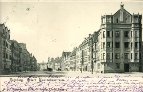 Ak Augsburg in Schwaben, Obere Maximilianstrasse