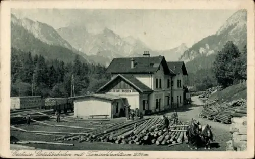 Ak Gstatterboden Steiermark, Tamischbachturm,Holzfabrik