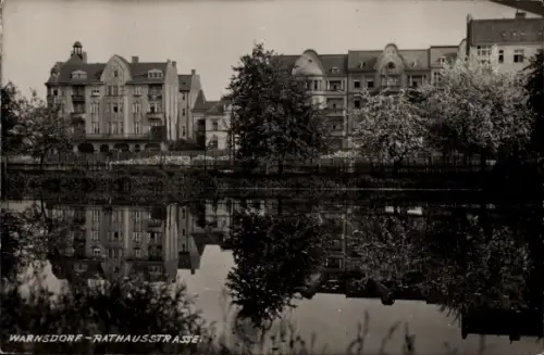 Ak Varnsdorf Warnsdorf Region Aussig, Rathausstraße