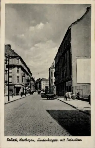 Ak Kalisz Kalisch Posen,  Warthegau, Hindenburgstr., Palastkino