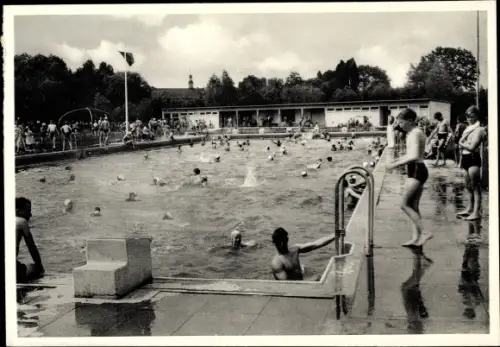 Ak Rietberg Nordrhein Westfalen, Städtisches Freibad, Schwimmbecken