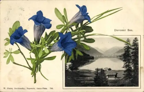 Passepartout Ak Davos Kanton Graubünden, Davoser See