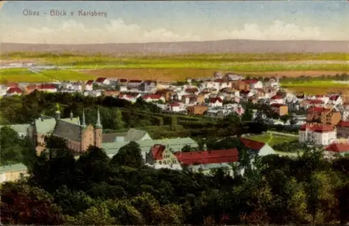 Ak Oliva Gdańsk Danzig, Blick vom Karlsberg