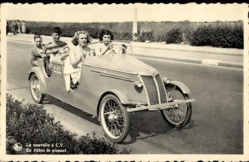 Ak De Haan Le Coq sur Mer Westflandern, La nouvelle 4 C. V., Auto, Tretfahrzeug