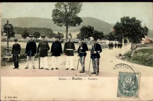 Ak Salle Alsace Bas Rhin, Frontiere