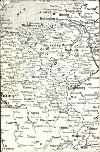 Landkarten Ak Bruxelles Brüssel, Belgien, Niederlande, Frankreich
