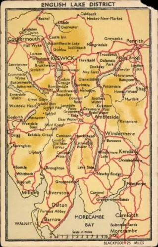 Landkarten PC Keswick Cumbria England, Lake District