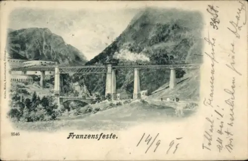 Ak Fortezza Franzensfeste Südtirol, Viadukt