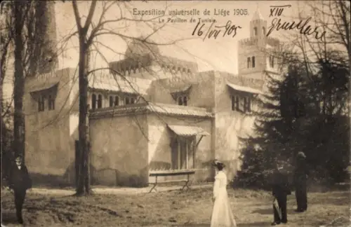 Ak Liège Lüttich Wallonien, Weltausstellung 1905, Tunesischer Pavillon