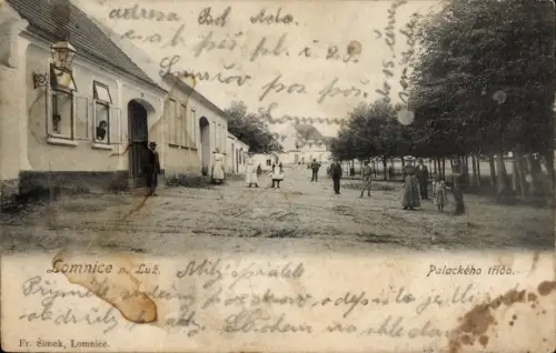 Ak Lomnice nad Lužnicí Lomnitz an der Lainsitz Südböhmen, Palackého třída